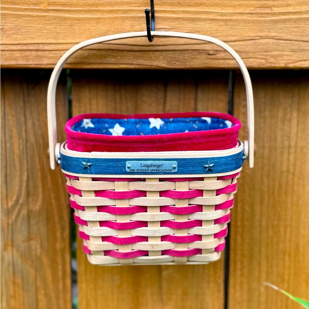Longaberger 2001 Hostess Appreciation Collectors Club patriotic theme Basket